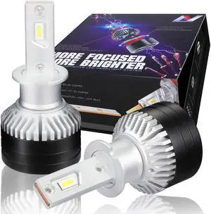 NUVISION LIGHTING NVL-FOC-H3 NUVISION LIGHTING Pair H13 9008 LED Headlight Bulbs 12000LM 70W Bright LED High/Low Beam Conversion Kit w/ Cooling Fan