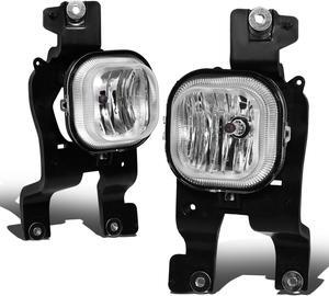 DNA Motoring FL-ZTL-332-CH For 2008 to 2010 Ford F250 F350 F450 F550 Super Duty Pair Front Bumper Driving Fog Light Lamps Clear Lens 09