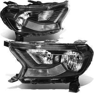 DNA Motoring HL-OH-FR19-BK-CL1 For 2019 to 2021 Ford Ranger XL XLT Factory Style Black Housing Clear Corner Headlight Lamps 20