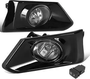 For 2019 to 2021 Altima Pair of Clear Lens Front Driving Fog Lights Lamps with Switch and Bezels 20