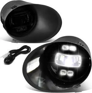 For 2007 to 2014 Toyota Tundra Pair of Smoked Lens Full LED Lighting Driving Fog Lights Lamps with Switch and Bezels 10 11 12 13