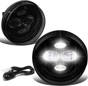 For 2007 to 2014 Sierra 1500 2500HD 3500HD Pair of Smoked Lens Full LED Lighting Driving Fog Lights Lamps with Switch 11 12 13