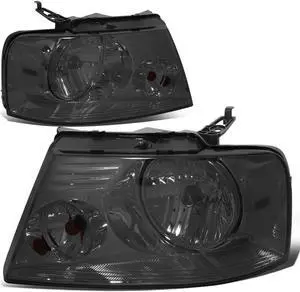 DNA Motoring HL-OH-F1504-SM-CL1 For 2004 to 2008 Ford F150 11th Gen Smoke Lens Clear Corner Headlight Headlamp 05 06 07 Left + Right