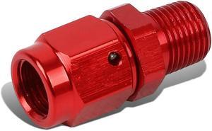 DNA Motoring FT-1-9029-03-02-RD 3-AN Female Flare to 1/8" NPT Male Aluminum Reducer B-Nut Swivel Fitting (Red)