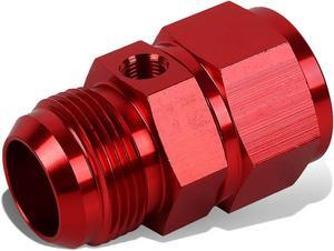 DNA Motoring FT-1-9031-16-16-RD 16AN AN16 AN-16 Flare Male-Female 1/8" NPT Port Aluminum Finish Fitting Adapter (Red)