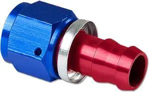 DNA Motoring FT-4108-001 8AN Straight Swivel Fuel Line Hose Push-On Male Union Adapter With Reusable End