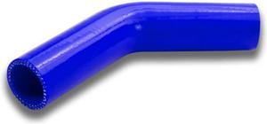 DNA Motoring SH-1125-45-BL 1.125" 3-PLY 45 DEGREE ELBOW TURBO/INTAKE PIPING SILICONE COUPLER HOSE/PIPE BLUE