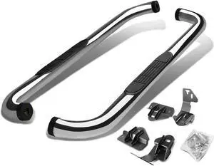 DNA Motoring STEPB-3-022-SS For 2009 to 2014 Ford F150 Standard Cab Stainless Steel 3" Side Step Nerf Bar Running Board Left + Right 10 11 12 13