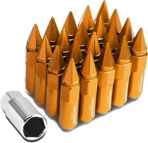 DNA Motoring LN-ZTL-9031-15-OR 20-Piece M12 x 1.5 Open/Closed End Aluminum Alloy Wheel Lug Nuts +1 X Deep Drive Extension (Orange)