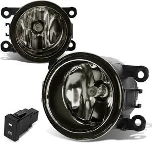 DNA Motoring FL-ZTL-135-SM For 2006 to 2014 Suzuki Grand Vitara / SX4 Sedan Pair Fog Lights + Wiring Kit + Switch (Smoked Lens) 07 08 09 10 11 12 13