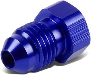 DNA Motoring FT-1-9012-03-BL 3AN AN-3 3/16" Flare Bolt Aluminum Anodized Nut Plug Lock Fitting Adapter (Blue)