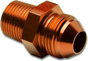 DNA Motoring FT-4908-003-GD 8AN Anodized T-6061 Aluminum Gold Straight Oil Line Fitting Adapter (3/8-18 UNF)