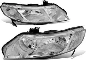 DNA Motoring HL-OH-HC064D-CH-CL1 For 2006 to 2011 Honda Civic 4-Dr Sedan Pair Chrome Housing Clear Corner Headlight Headlamps 07 08 09 10 Left + Right DNA Motoring HL-OH-HC064D-CH-CL1 For 2006 to 2011 Honda Civic 4-Dr Sedan Pair Chrome Housing Clear Corner Headlight Headlamps 07 08 09 10 Left + Right
