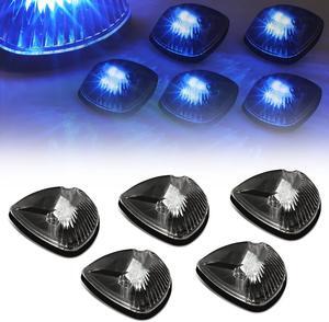 DNA Motoring CBL-DR94-BK-B For 1994 to 1998 Dodge Ram 1500 2500 3500 BR 5 X LED Cab Roof Top Lights (Black Housing Blue LED) 95 96 97