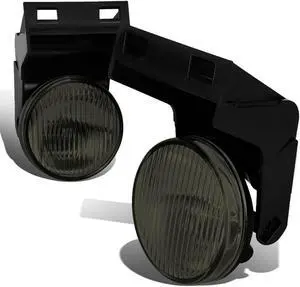 DNA Motoring FL-NS020-SM For 1994 to 2002 Dodge Ram Truck 1500 2500 3500 Pair Front Bumper Driving Fog Light Lamps Smoked Lens 95 96 97 98 99 00 01