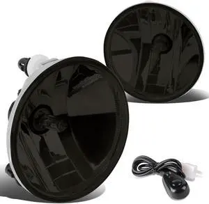 DNA Motoring FL-ZTL-805-SM For 2007 to 2015 Chevy Silverado GMC Sierra 1500 2500 3500 Pair Fog Light Lamp+Switch Escalade Tahoe Yukon Smoked 08 09 10 11 12 13 14