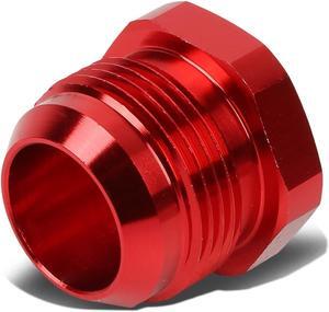 DNA Motoring FT-1-9012-16-RD 16AN AN-16 1" Flare Bolt Aluminum Anodized Nut Plug Lock Fitting Adapter (Red)