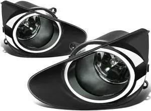 DNA Motoring FL-TYARIS12-SM For 2012 to 2014 Toyota Yaris Driving Bumper Fog Light+Bulbs+Switch (Smoke Lens) - 3rd Generation XP130 13