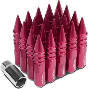 DNA Motoring LN-ZTL-9029-15-PK 20-Piece M12 x 1.5 Aluminum Alloy Wheel Lug Nuts +1 X Deep Drive Extension (Pink)