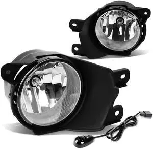 DNA Motoring FL-ZTL-815-CH For 2008 to 2016 Toyota Sequoia Pair Bumper Driving Fog Light Lamp+Switch Clear Lens 09 10 11 12 13 14 15