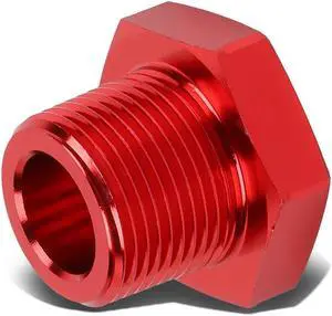 DNA Motoring FT-1-9022-04-12-RD 3/4" Male to 1/4" Female Anodized NPT Piping Thread Reducer Adapter Fitting (Red)