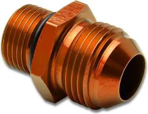 DNA Motoring FT-4910-002-GD 10AN Anodized T-6061 Aluminum Straight Gold Oil Line Fitting Adapter (M18 X 1.5 Thread Pitch)