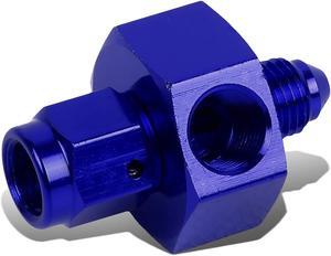 DNA Motoring FT-1-9031-03-03-BL 3AN AN3 AN-3 Flare Male-Female 1/8" NPT Port Aluminum Finish Fitting Adapter (Blue)