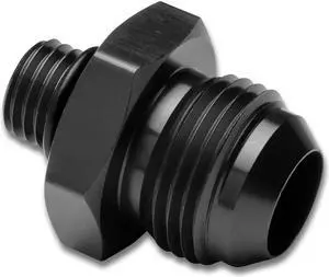 DNA Motoring FT-4910-005-BK 10AN Anodized T-6061 Aluminum Black Straight Oil Line Fitting Adapter (1/2-16 UNF)