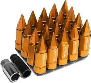 DNA Motoring LN-ZTL-9028-15-OR 20-Piece M12 x 1.5 Open/Closed End Aluminum Alloy Wheel Lug Nuts + 2 X Deep Drive Extension (Orange)