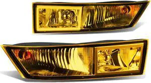 DNA Motoring FL-ZTL-801-AM For 2007 to 2014 Cadillac Escalade ESV/EXT Pair Bumper Driving Fog Light Lamp Amber Lens 08 09 10 11 12 13