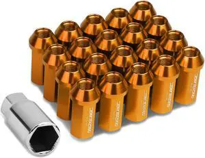 DNA Motoring LN-ZTL-9019-125-OR 20-Piece M12 x 1.25 Aluminum Alloy Wheel Lug Nuts +1 X Deep Drive Extension (Orange) DNA Motoring LN-ZTL-9019-125-OR 20-Piece M12 x 1.25 Aluminum Alloy Wheel Lug Nuts +1 X Deep Drive Extension (Orange)