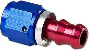 DNA Motoring FT-4106-001 6AN Straight Swivel Fuel Line Hose Push-On Male Union Adapter With Reusable End