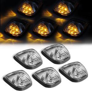DNA Motoring CBL-FSD99-CH-Y For 1999 to 2016 Superduty 5 X LED Cab Roof Top Lights + Wiring Harness (Chrome Housing Yellow LED) 07 08 09 10 11 12 13 14 15