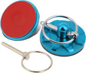 DNA Motoring HP-ZTL-9041-LB 1 X Pair of Aluminum/Steel Billet Style Cosmetic Hood Pins (Light Blue)