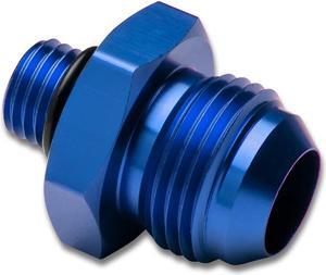 DNA Motoring FT-4910-005-BL 10AN Anodized T-6061 Aluminum Blue Straight Oil Line Fitting Adapter (1/2-16 UNF)