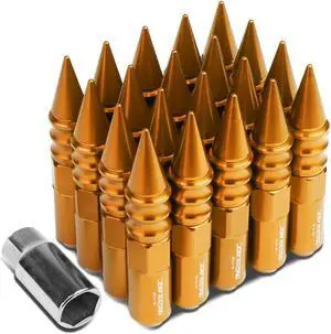DNA Motoring LN-ZTL-9029-15-OR 20-Piece M12 x 1.5 Aluminum Alloy Wheel Lug Nuts +1 X Deep Drive Extension (Orange)