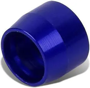 DNA Motoring FT-1-9023-04-BL 4-AN 1/4" Tubing Olive Insert Flare Fitting for Teflon/Nylon Hose Hard Line (Blue)