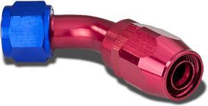 DNA Motoring FT-4008-045 8AN 45-Degree Swivel Fuel Line Hose Flare Union Adapter With Reusable End