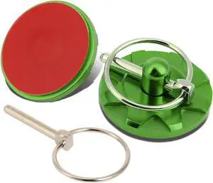 DNA Motoring HP-ZTL-9041-GN 1 X Pair of Aluminum/Steel Billet Style Cosmetic Hood Pins (Green)