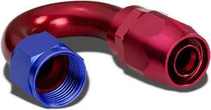 DNA Motoring FT-4012-180 12AN 1120-Degree Swivel Fuel Line Hose Flare Union Adapter With Reusable End