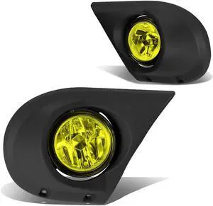 DNA Motoring FL-ZTL-196-AM For 2003 to 2005 Honda Pilot Front Bumper Driving Fog Light Lamp+Bezel Amber Lens 04