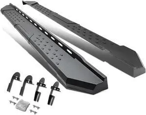 DNA Motoring STEPB-NBK33-009 For 2009 to 2014 Ford F150 Crew Cab Mild Steel 5.5" Side Step Nerf Bar Running Board Left + Right 10 11 12 13