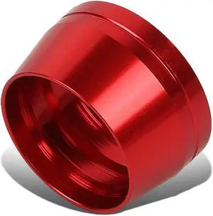 DNA Motoring FT-1-9023-12-RD 12-AN 3/4" Tubing Olive Insert Flare Fitting for Teflon/Nylon Hose Hard Line (Red)