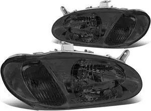 DNA Motoring HL-OH-058-SM-CL1 For 1998 to 2001 Sephia Headlight Smoked Housing Clear Corner Headlamp 99 00 Left + Right