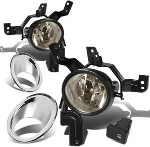 DNA Motoring FL-ZTL-163-SM For 2007 to 2009 Honda CRV RE Pair Driving Fog Light Lamp+Switch+Chrome Bezel Smoked Lens 08