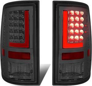 DNA Motoring TL-DRAM09-LED-RD3D-CH-SM For 2009 to 2017 Dodge Ram 1500 / 2500 / 3500 Pair of Red 3D LED Bar Tail Brake Lights (Chrome Housing Smoked Lens) 16 15 14 13 12
