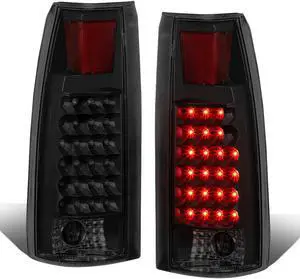 DNA Motoring TL-C10-LED-BK-SM For 1992 to 1999 Chevy GMC C / K Series LED Tail Brake Reverse Light Kit (Black Smoke) 93 94 95 96 97 98