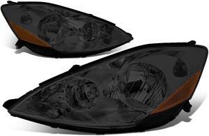 DNA Motoring HL-OH-102-SM-AM For 2006 to 2010 Toyota Sienna Headlight Smoked Housing Amber Corner Headlamp 07 08 09 XL20 2nd Gen Left + Right