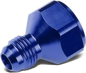 DNA Motoring FT-1-9019-08-06-BL 8AN AN8 FEMALE FLARE TO MALE 6AN AN6 BLUE ALUMINUM REDUCER FITTING ADAPTER
