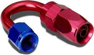 DNA Motoring FT-4006-180 6AN 180-Degree Swivel Fuel Line Hose Flare Union Adapter With Reusable End
